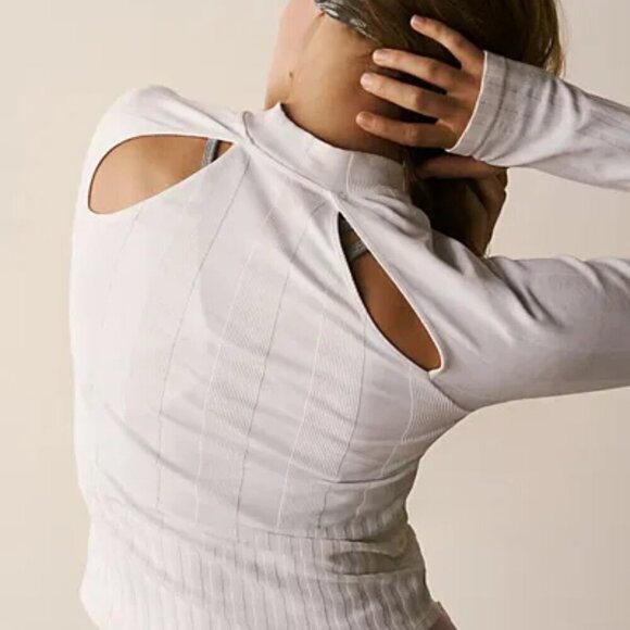 NWT Free People Movement Offside Layer Mock Neck Top in Lime Zest - Picture 5 of 7